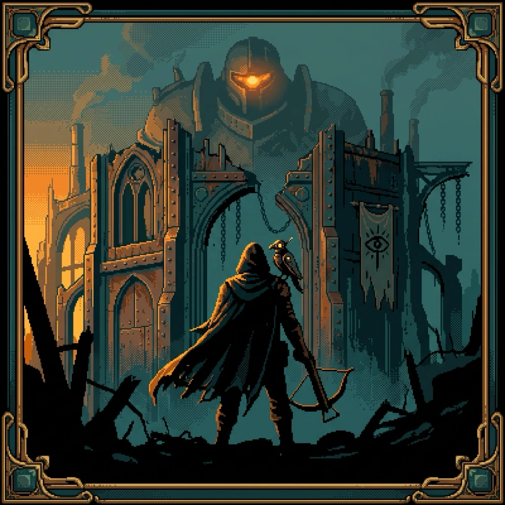 Macil gate cover — a cloaked rebel before the Order's iron gates